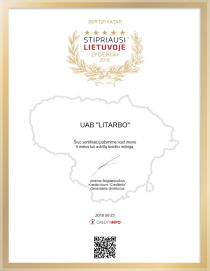Litarbo Sertifikatas 2018 Litarbo sertifikatas 2018
